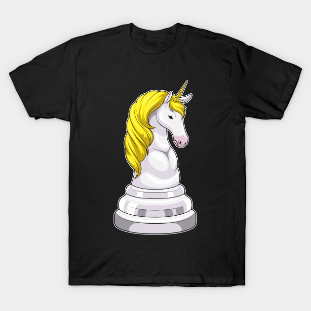 Chess piece Knight Unicorn Chess T-Shirt by Markus Schnabel